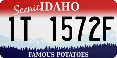 ID license plate 1T1572F