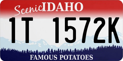 ID license plate 1T1572K
