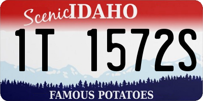 ID license plate 1T1572S