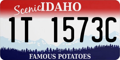 ID license plate 1T1573C