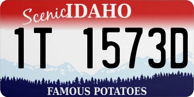 ID license plate 1T1573D
