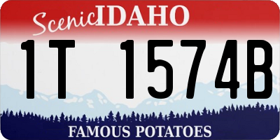 ID license plate 1T1574B