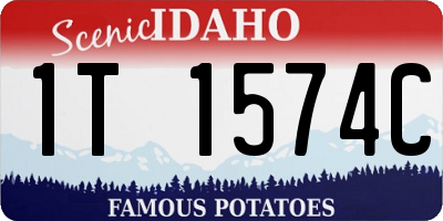 ID license plate 1T1574C