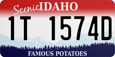 ID license plate 1T1574D