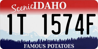 ID license plate 1T1574F