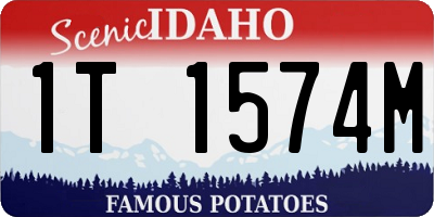 ID license plate 1T1574M