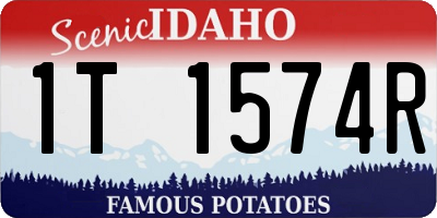 ID license plate 1T1574R