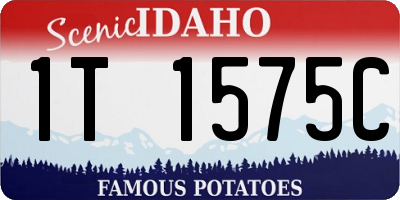 ID license plate 1T1575C