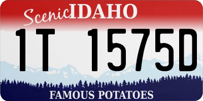ID license plate 1T1575D