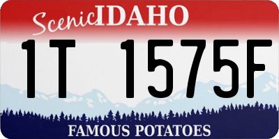 ID license plate 1T1575F