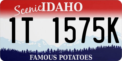 ID license plate 1T1575K