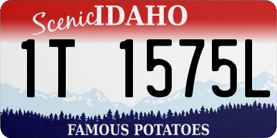 ID license plate 1T1575L