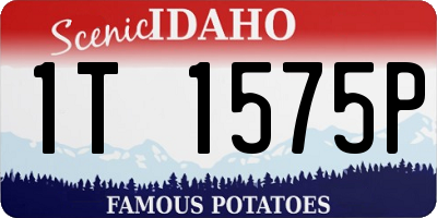 ID license plate 1T1575P