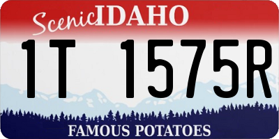 ID license plate 1T1575R