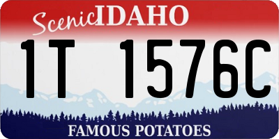 ID license plate 1T1576C