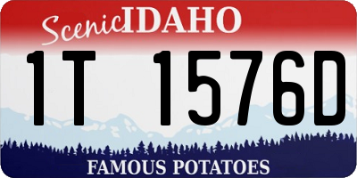 ID license plate 1T1576D