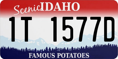 ID license plate 1T1577D