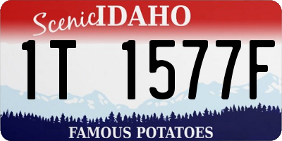 ID license plate 1T1577F