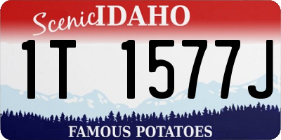 ID license plate 1T1577J