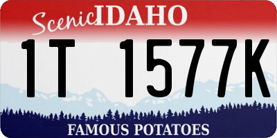 ID license plate 1T1577K