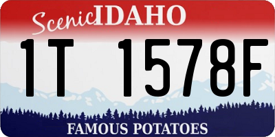 ID license plate 1T1578F