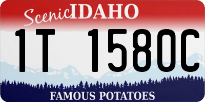 ID license plate 1T1580C