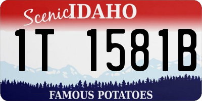 ID license plate 1T1581B