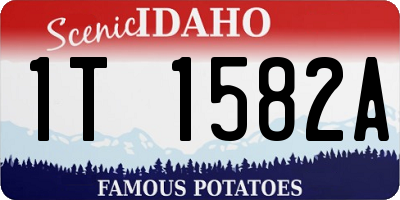 ID license plate 1T1582A