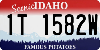 ID license plate 1T1582W