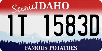ID license plate 1T1583D