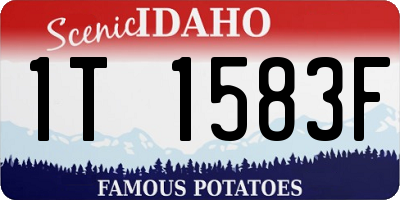 ID license plate 1T1583F