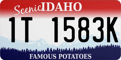ID license plate 1T1583K