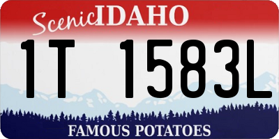 ID license plate 1T1583L