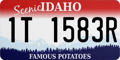 ID license plate 1T1583R