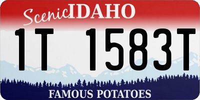 ID license plate 1T1583T