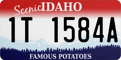 ID license plate 1T1584A