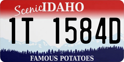 ID license plate 1T1584D