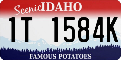 ID license plate 1T1584K
