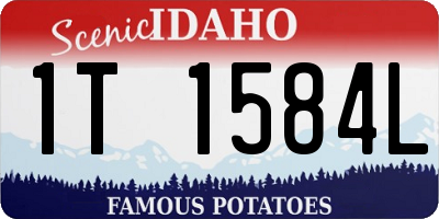 ID license plate 1T1584L