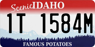 ID license plate 1T1584M