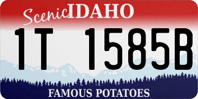 ID license plate 1T1585B