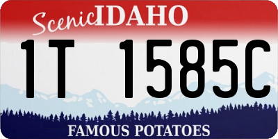 ID license plate 1T1585C