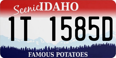 ID license plate 1T1585D