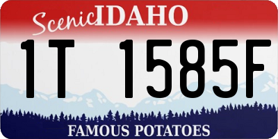 ID license plate 1T1585F