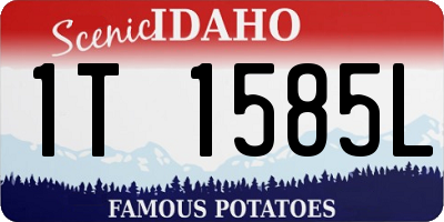 ID license plate 1T1585L