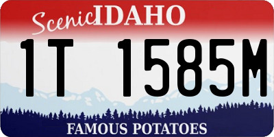ID license plate 1T1585M