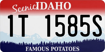 ID license plate 1T1585S