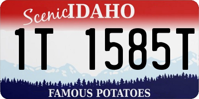 ID license plate 1T1585T