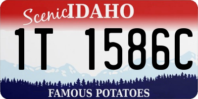 ID license plate 1T1586C