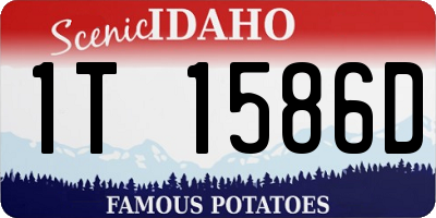 ID license plate 1T1586D